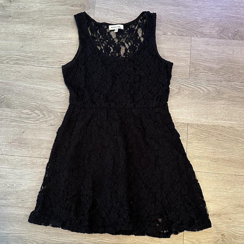 Monteau Black Lacy Dress